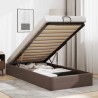 Cadre de lit ottoman sans matelas marron 90x190 cm similicuir 