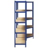 Ensemble d'étagères à 5 niveaux 2 pcs acier bois d'ingénierie 