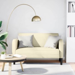 Canapé causeuse crème 110 cm similicuir 