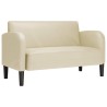 Canapé causeuse crème 110 cm similicuir 