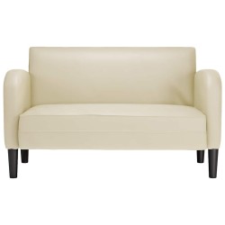 Canapé causeuse crème 110 cm similicuir 