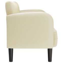 Canapé causeuse crème 110 cm similicuir 