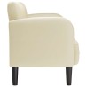 Canapé causeuse crème 110 cm similicuir 