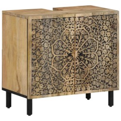 Armoire lavabo de salle de bain bois massif de manguier 