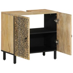 Armoire lavabo de salle de bain bois massif de manguier 