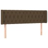 Tête de lit avec oreilles Marron Foncé 163x16x78/88 cm Tissu 