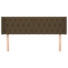 Tête de lit avec oreilles Marron Foncé 163x16x78/88 cm Tissu 