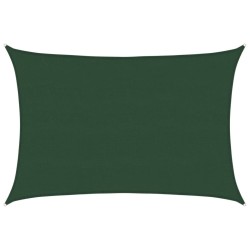 Voile d'ombrage 160 g/m² Vert foncé 5x6 m PEHD 