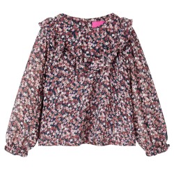 Chemise pour enfants à manches longues rose foncé 140 