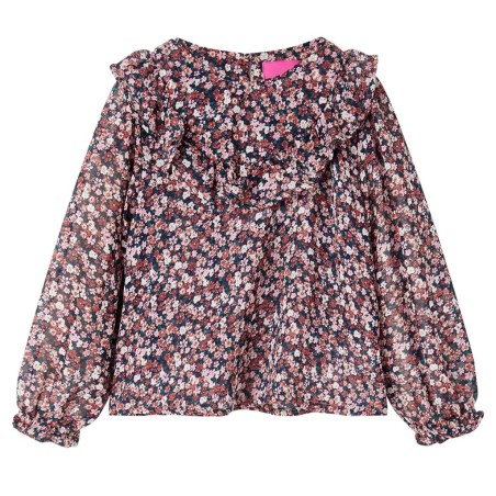 Chemise pour enfants à manches longues rose foncé 140 