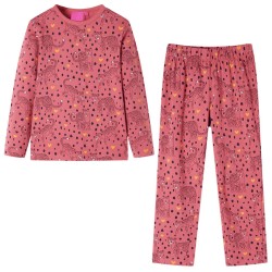 Pyjamas enfants à manches longues rose ancien 140 