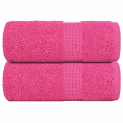 Serviettes d'invité 2 pcs rose 30x50 cm 360 g/m² 100% coton 