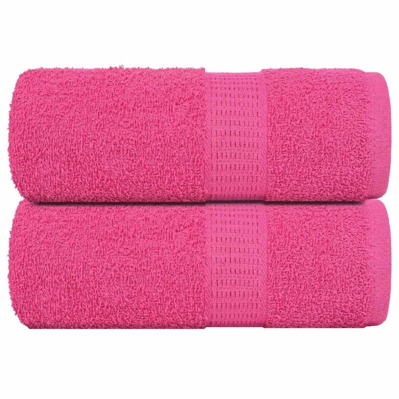 Serviettes d'invité 2 pcs rose 30x50 cm 360 g/m² 100% coton 