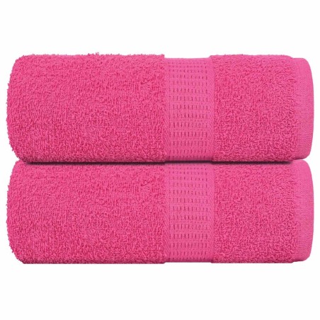 Serviettes d'invité 2 pcs rose 30x50 cm 360 g/m² 100% coton 