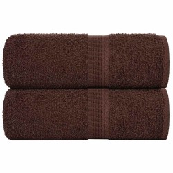 Serviettes d'invité 2 pcs marron 30x50 cm 360 g/m² 100% coton 