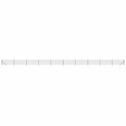 Clôture en treillis métallique et ancrage anthracite 1,1x25 m 