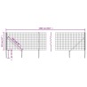 Clôture en treillis métallique et ancrage anthracite 1,1x25 m 