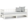 Lit coulissant sans matelas blanc 2x(80x200)cm 