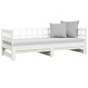 Lit coulissant sans matelas blanc 2x(80x200)cm 