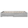 Cadre de lit avec tiroirs sans matelas sonoma gris 150x200 cm 