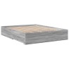 Cadre de lit avec tiroirs sans matelas sonoma gris 150x200 cm 