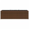 Jardinières avec 3 pots 2 pcs marron 105x30x32cm résine tressée 
