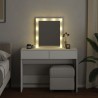 Coiffeuse avec LED blanc 100x40x130 cm 
