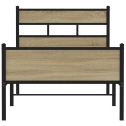 Cadre de lit sans matelas chêne sonoma 100x190 cm 