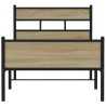Cadre de lit sans matelas chêne sonoma 100x190 cm 