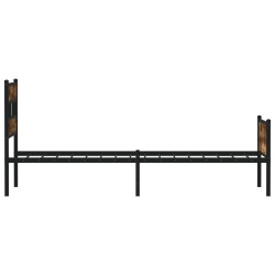 Cadre de lit sans matelas chêne fumé 100x190 cm bois ingénierie 