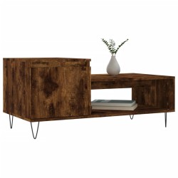 Table basse Chêne fumé 100x50x45 cm Bois d'ingénierie 