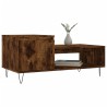 Table basse Chêne fumé 100x50x45 cm Bois d'ingénierie 
