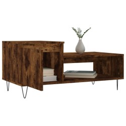 Table basse Chêne fumé 100x50x45 cm Bois d'ingénierie 