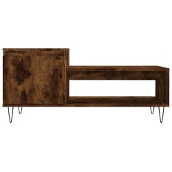 Table basse Chêne fumé 100x50x45 cm Bois d'ingénierie 