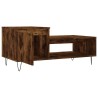 Table basse Chêne fumé 100x50x45 cm Bois d'ingénierie 