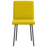 Chaises à manger lot de 4 jaune velours 