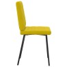Chaises à manger lot de 4 jaune velours 