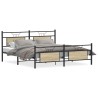 Cadre de lit en métal sans matelas chêne sonoma 183x213 cm 