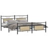 Cadre de lit en métal sans matelas chêne sonoma 183x213 cm 