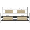 Cadre de lit en métal sans matelas chêne sonoma 183x213 cm 
