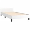 Cadre de lit sans matelas blanc 90x190 cm similicuir 