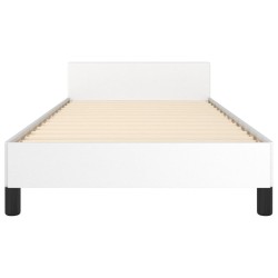 Cadre de lit sans matelas blanc 90x190 cm similicuir 