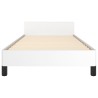Cadre de lit sans matelas blanc 90x190 cm similicuir 