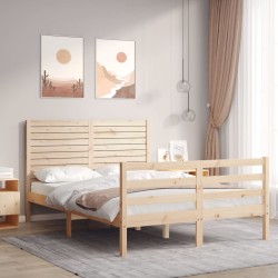 Cadre de lit sans matelas 140x200 cm bois massif 