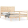 Cadre de lit sans matelas 140x200 cm bois massif 