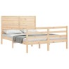 Cadre de lit sans matelas 140x200 cm bois massif 