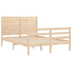 Cadre de lit sans matelas 140x200 cm bois massif 