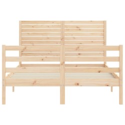 Cadre de lit sans matelas 140x200 cm bois massif 