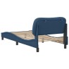 Cadre de lit sans matelas bleu 80x200 cm tissu 