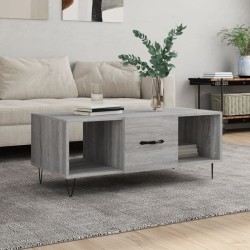 Table basse sonoma gris 102x50x40 cm bois d'ingénierie 